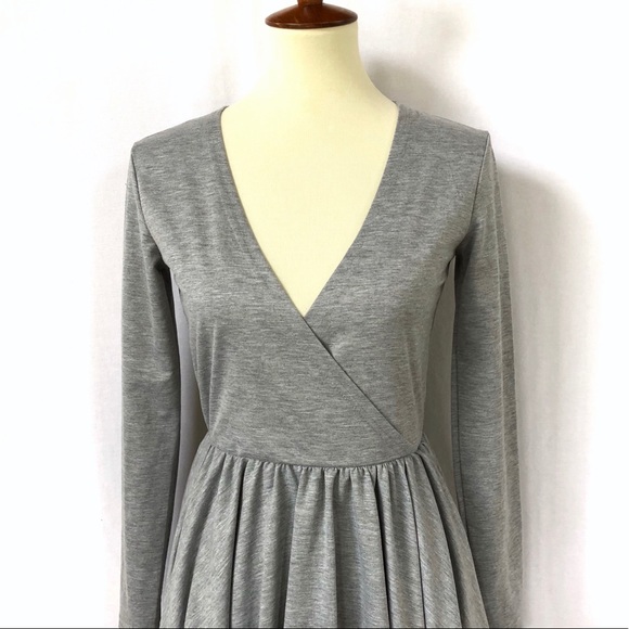 Gray Fit and Flare Dress - Picture 2 of 7